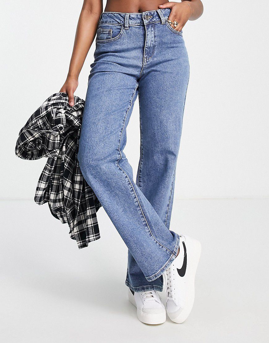 Jeans a fondo ampio in cotone lavaggio medio - MBLUE - Object - Modalova