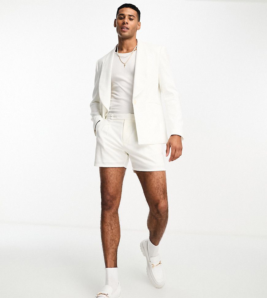X Stan & Tom - Riviera - Pantaloncini comodi da abito in lino crema in coordinato - Labelrail - Modalova
