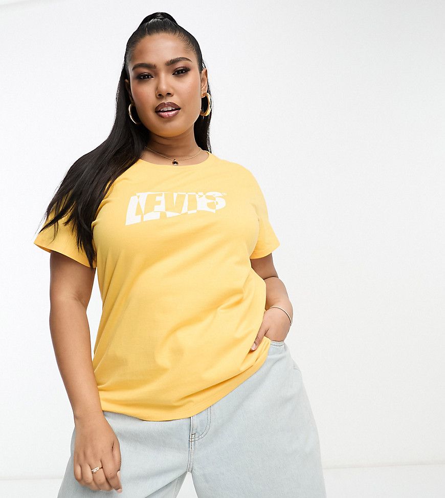 Plus - T-shirt gialla con logo - Levi's - Modalova