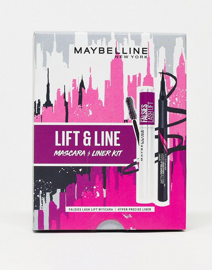 New York Lift & Line - Kit con mascara ed eyeliner liquido (Risparmia il 25%) - Maybelline - Modalova