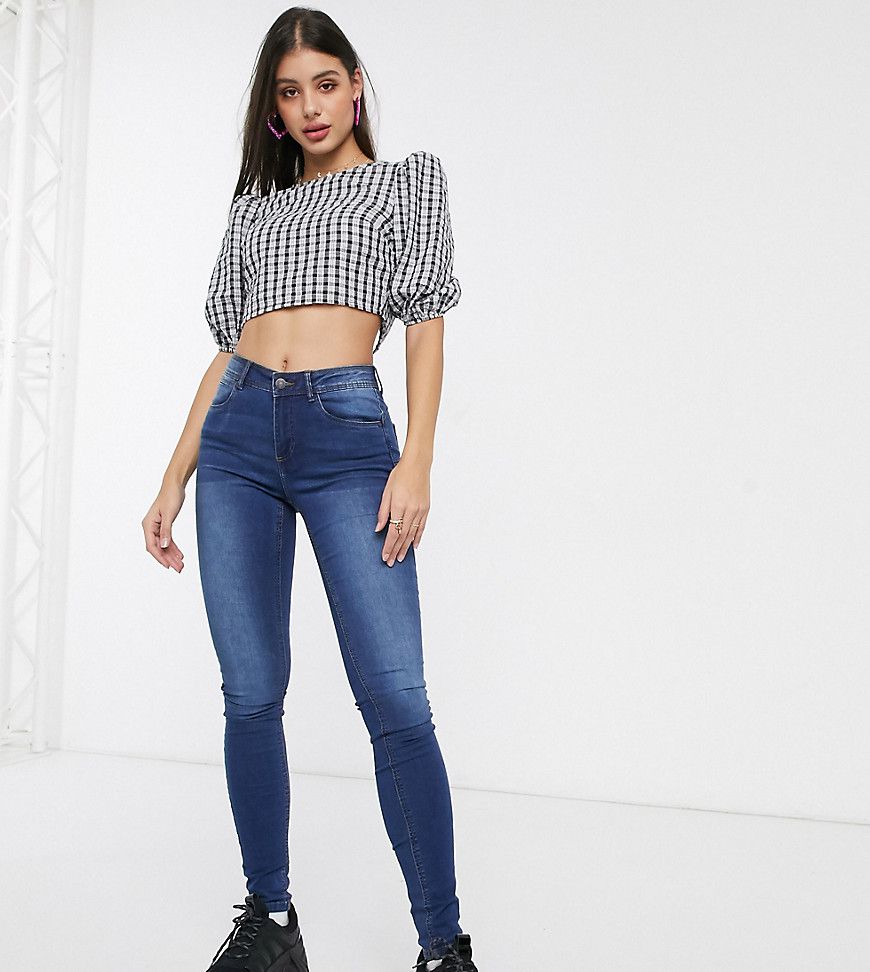 Jeans modellanti vita alta lavaggio indaco - Noisy May Tall - Modalova