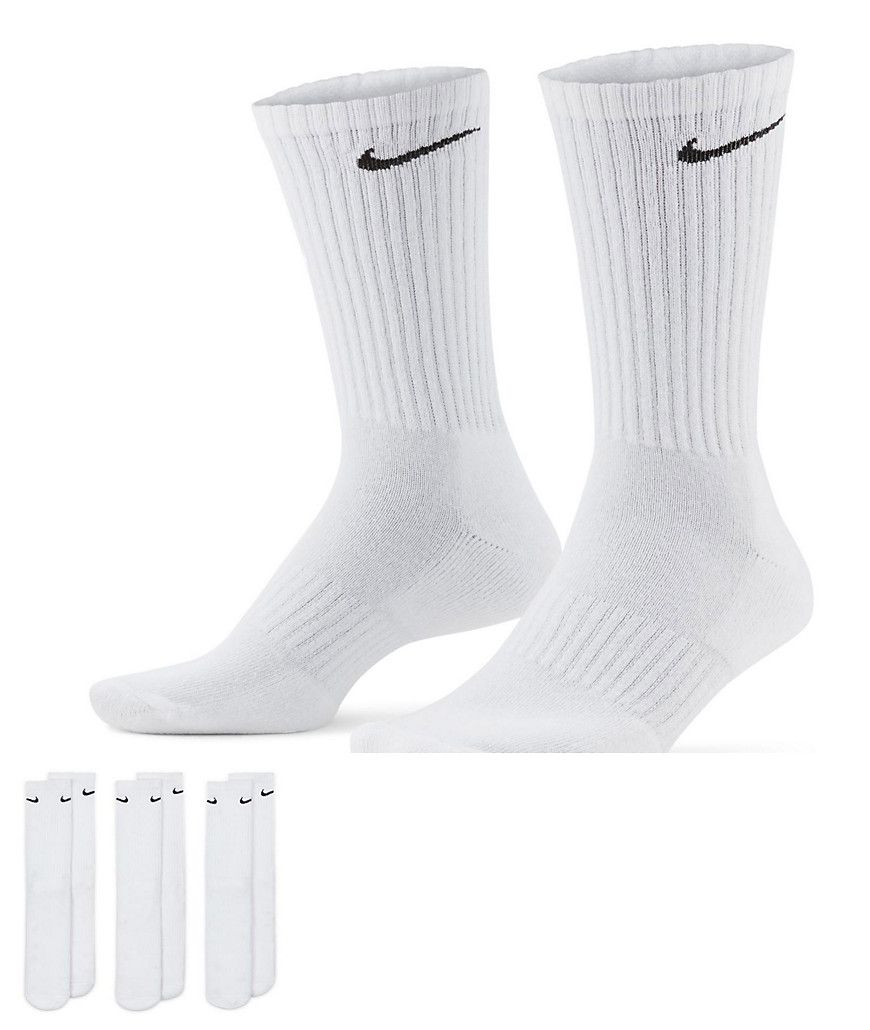 Everyday Cushioned - Confezione da 3 paia di calzini imbottiti bianchi - Nike Training - Modalova