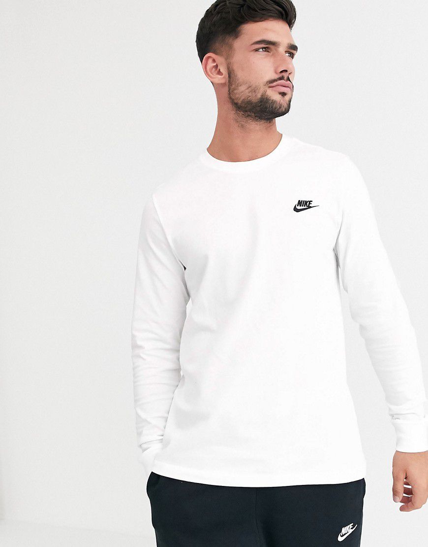 Club - T-shirt bianca a maniche lunghe - Nike - Modalova