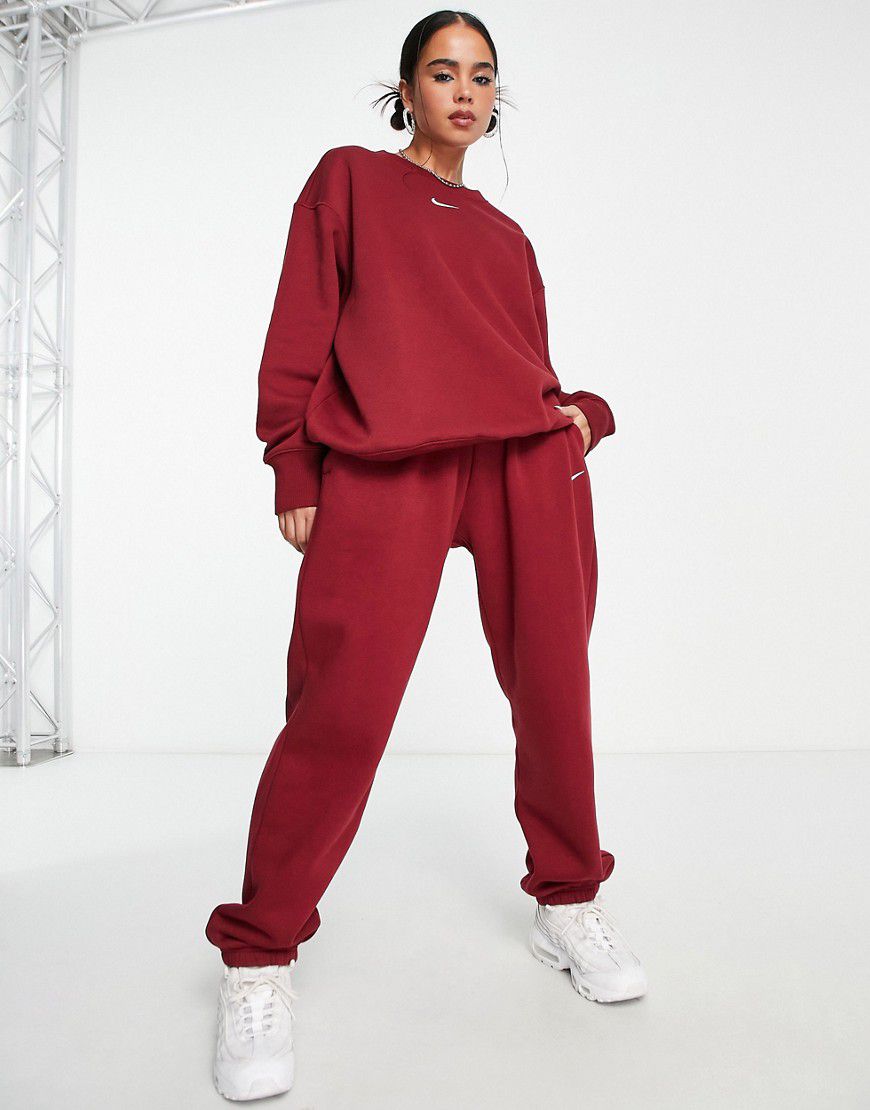 Felpa rossa con logo piccolo - Nike - Modalova