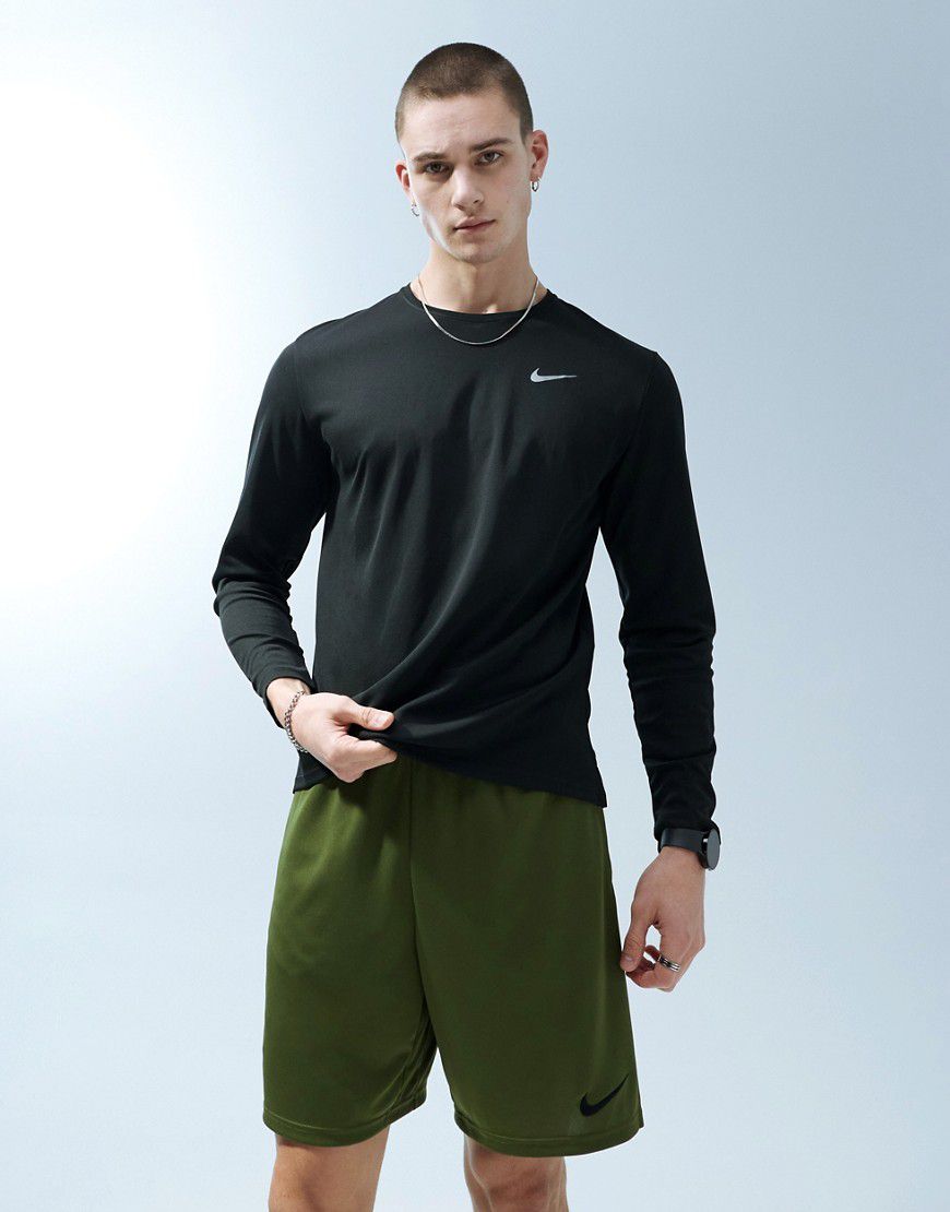 Miler Dri-FIT - T-shirt a maniche lunghe nera - Nike Running - Modalova