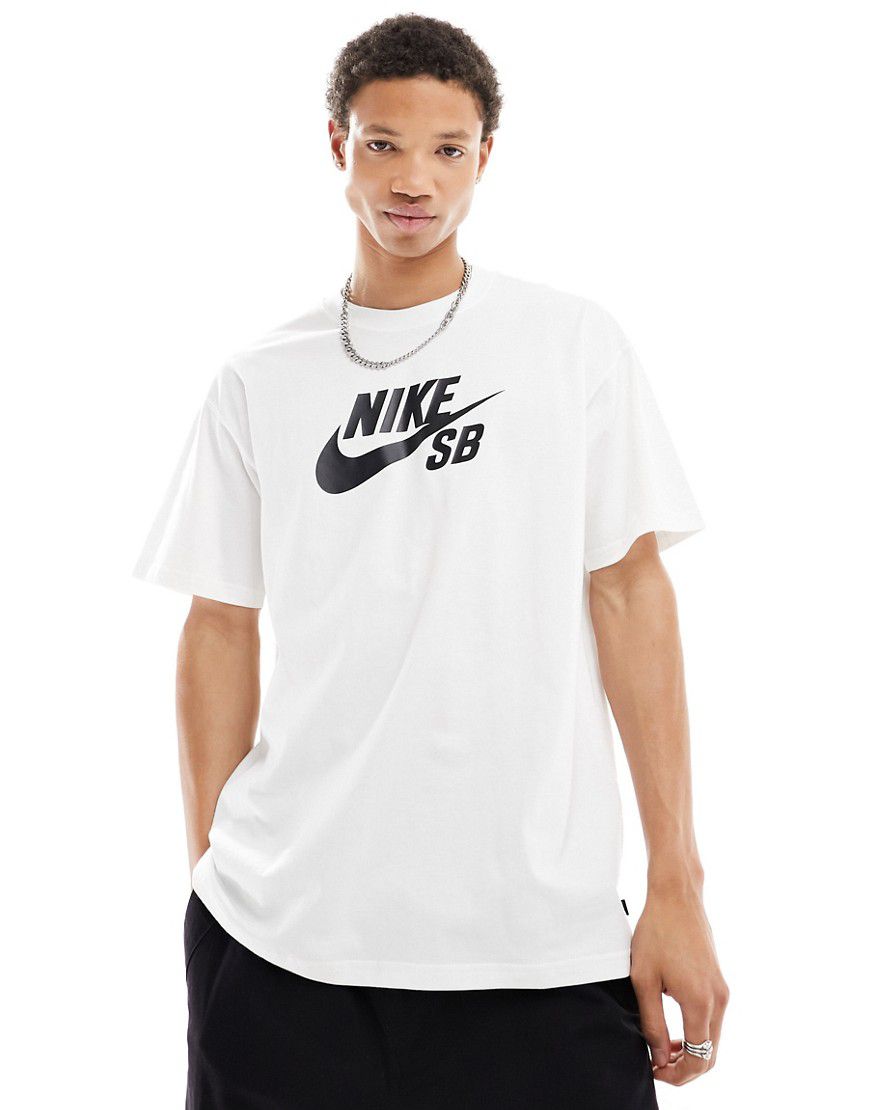 T-shirt bianca con logo - Nike SB - Modalova