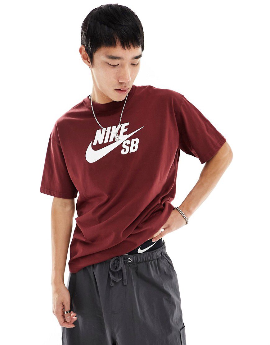 T-shirt bordeaux con logo - Nike SB - Modalova