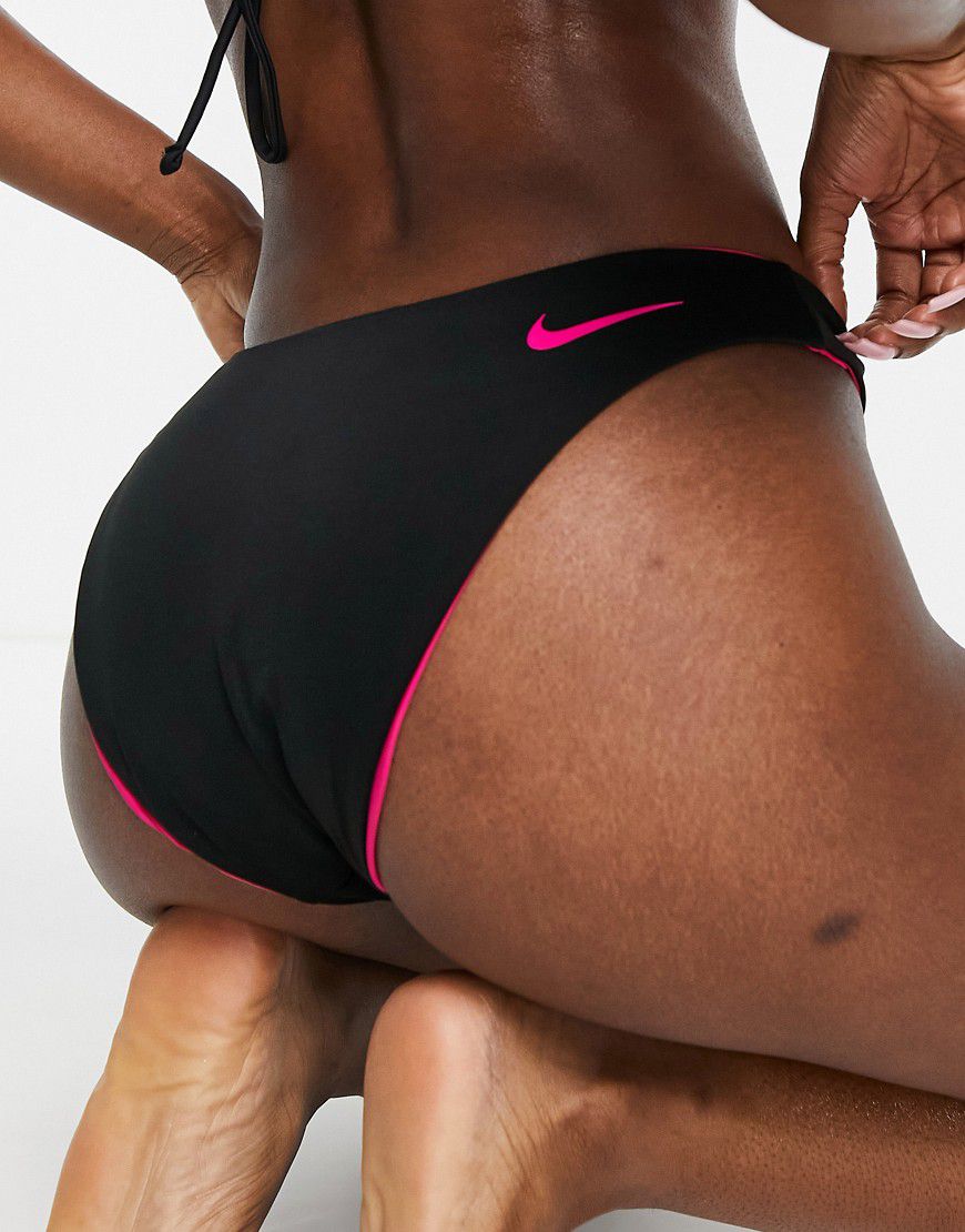 Nike - Slip bikini double-face colorblock e rosa - Nike Swimming - Modalova