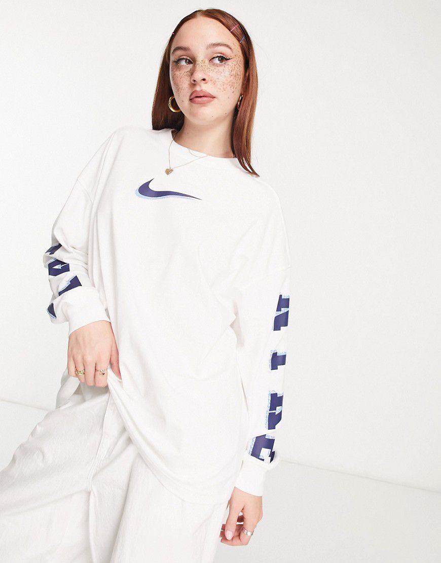 Sportswear - Maglietta a maniche lunghe bianca con grafica - Nike - Modalova