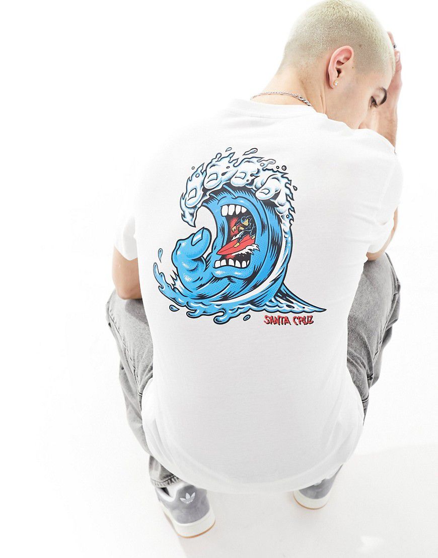 Screaming Wave - T-shirt bianca con stampa - Santa Cruz - Modalova