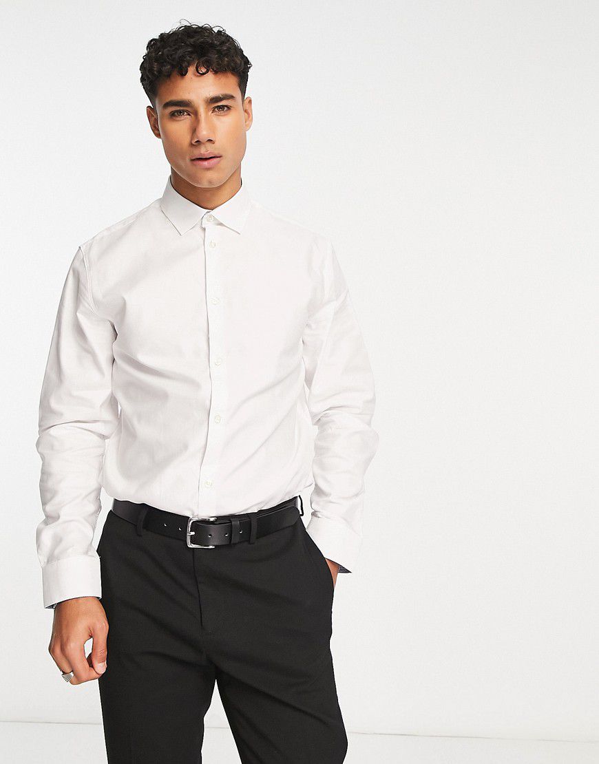 Camicia slim elegante bianca facile da stirare - Selected Homme - Modalova