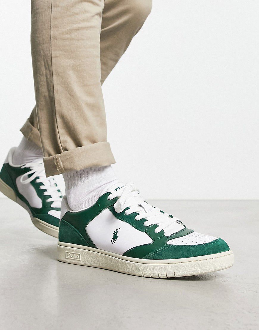 Court Lux - Sneakers verdi e bianche con logo del cavallino - Polo Ralph Lauren - Modalova