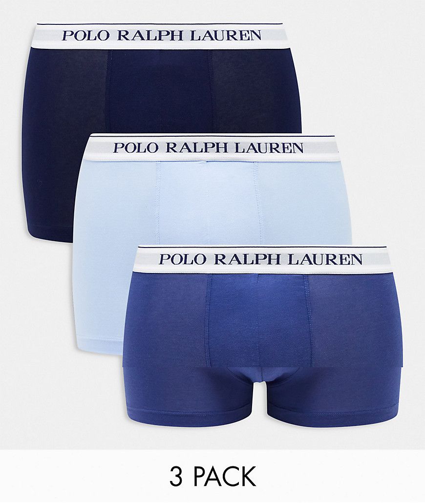 Confezione da tre paia di boxer aderenti grigi con elastico in vita con logo - Polo Ralph Lauren - Modalova