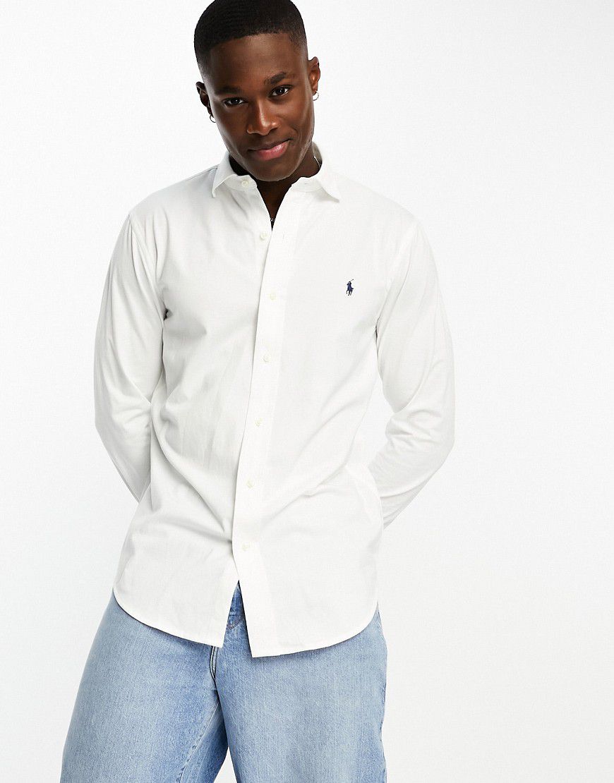 Camicia sportiva in jersey con colletto e logo - Polo Ralph Lauren - Modalova