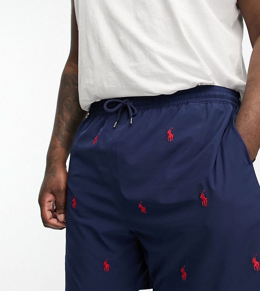 Big & Tall - Traveler - Pantaloncini da bagno e rossi con logo - Polo Ralph Lauren - Modalova