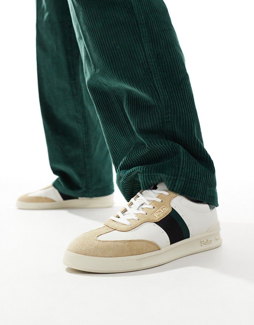 Heritage Aera - Sneakers in pelle bianche, verdi e grigie - Polo Ralph Lauren - Modalova
