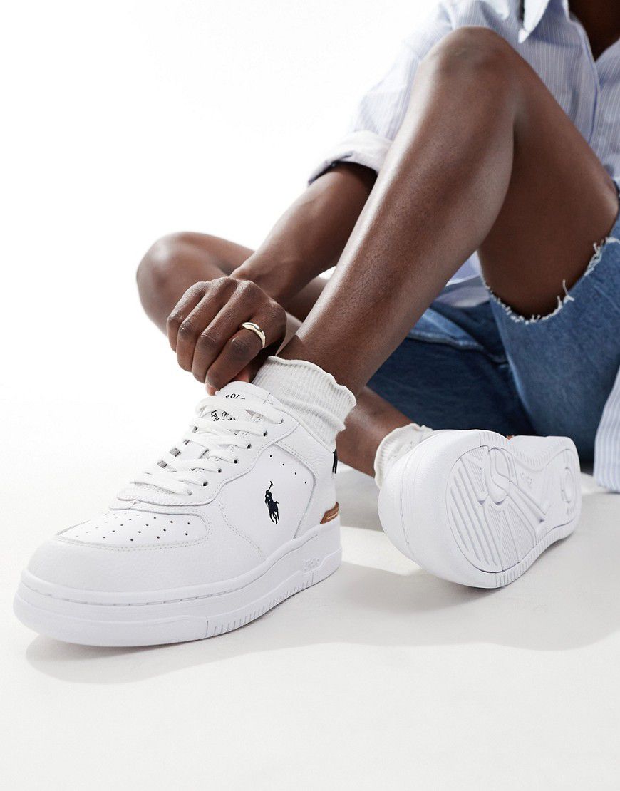 Masters Court - Sneakers in pelle bianche con logo - Polo Ralph Lauren - Modalova