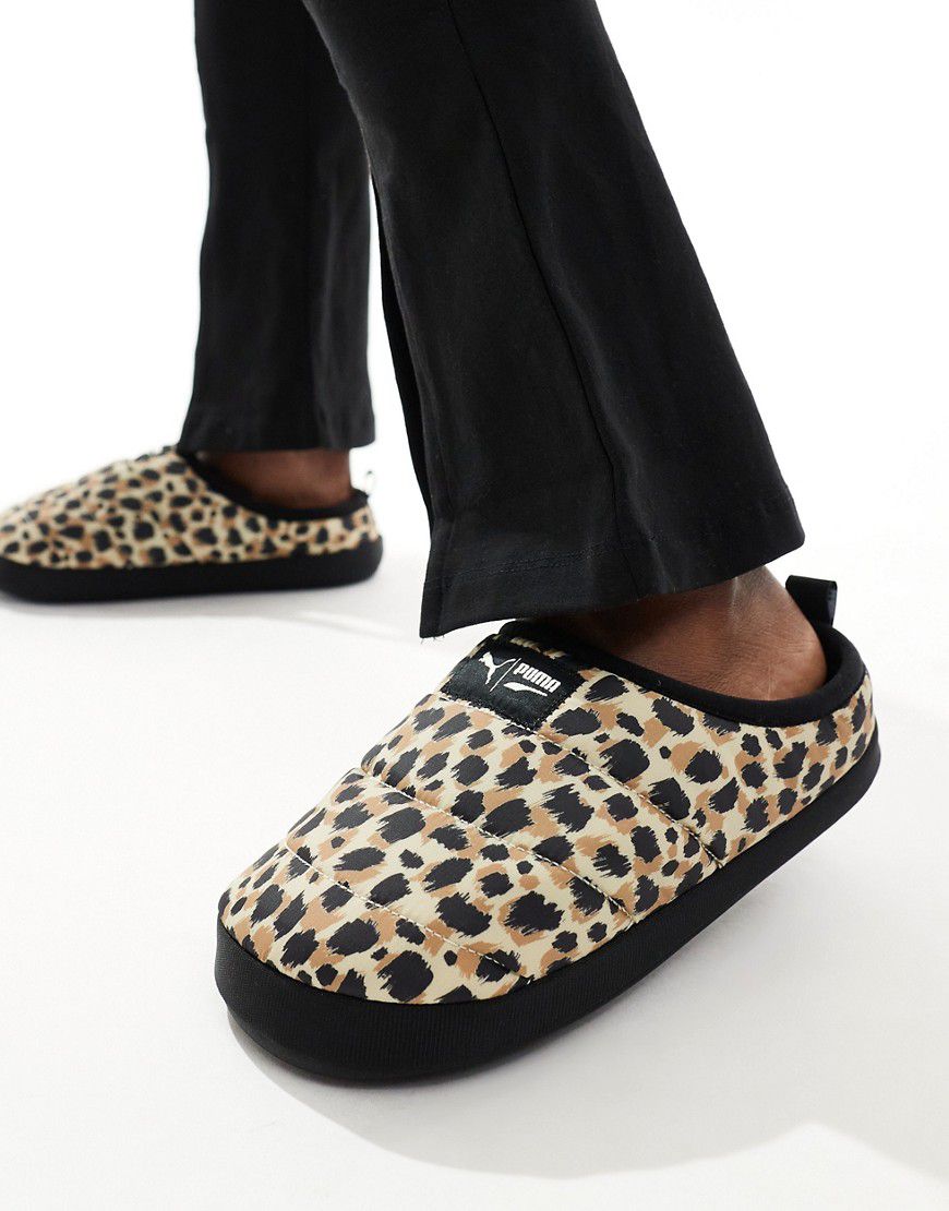 Scuff - Pantofole con stampa leopardata - Puma - Modalova