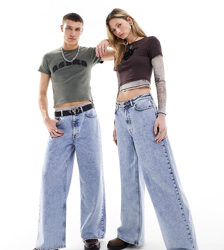 Jeans unisex ampi anni '90 azzurri - Reclaimed Vintage - Modalova