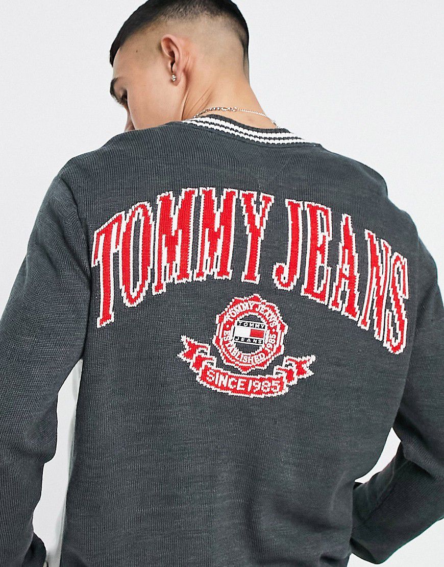 Cardigan stile college con logo a bandiera - Tommy Jeans - Modalova