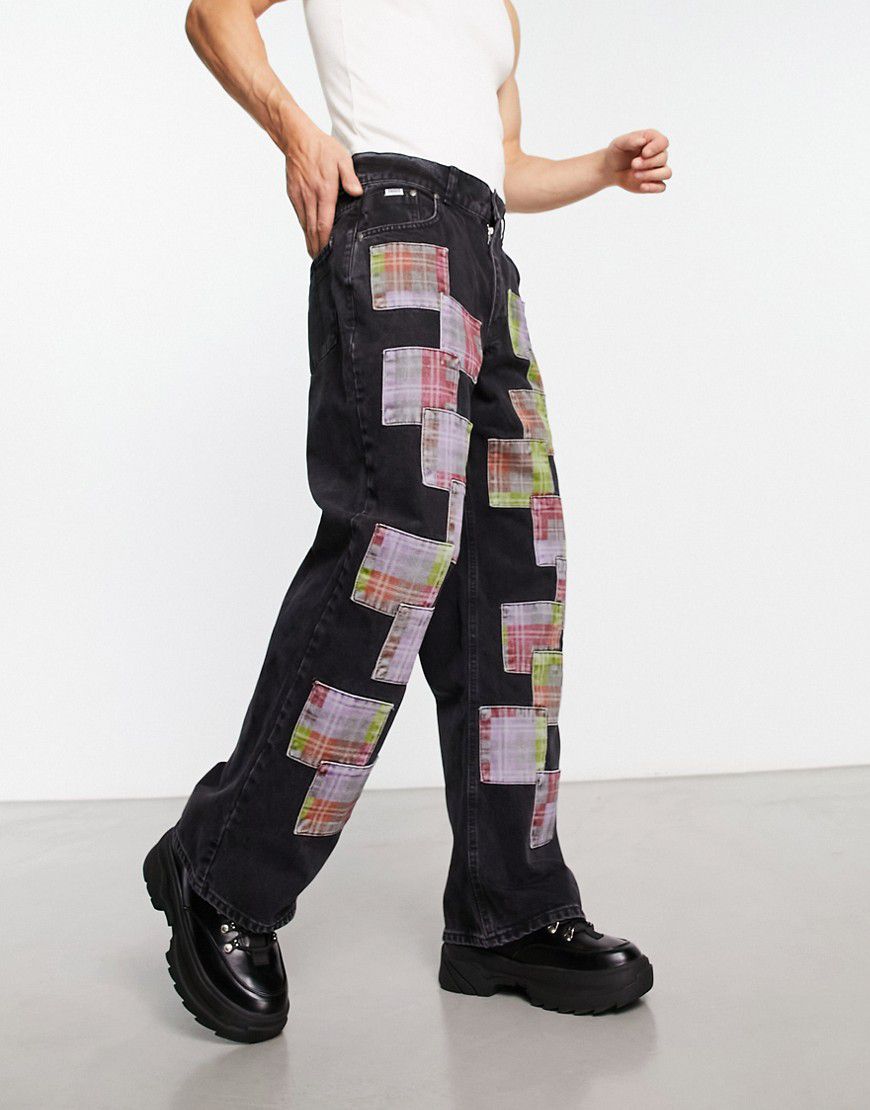 Jerk - Jeans stile skate con motivo patchwork - The Ragged Priest - Modalova