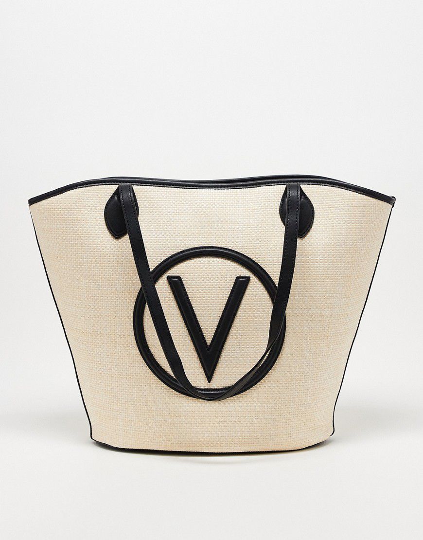 Valentino - Covent - Borsa shopping nera e neutra con borsello rimovibile - Valentino Bags - Modalova