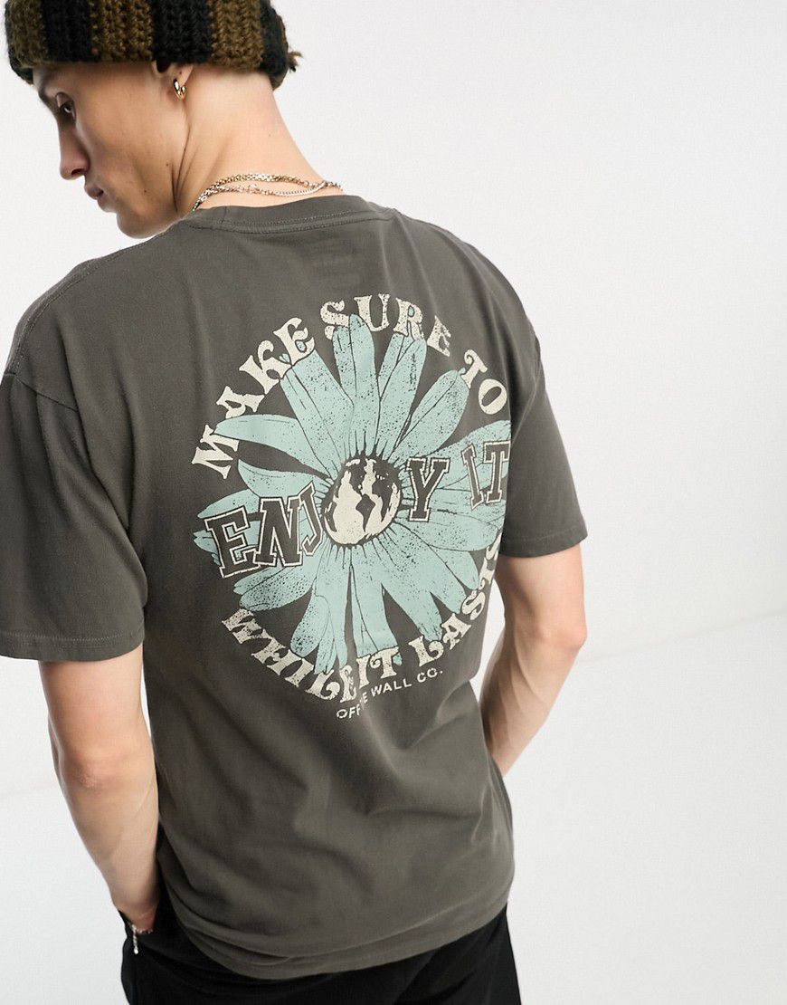 T-shirt grigia con stampa vintage "Enjoy It" sul retro - Vans - Modalova