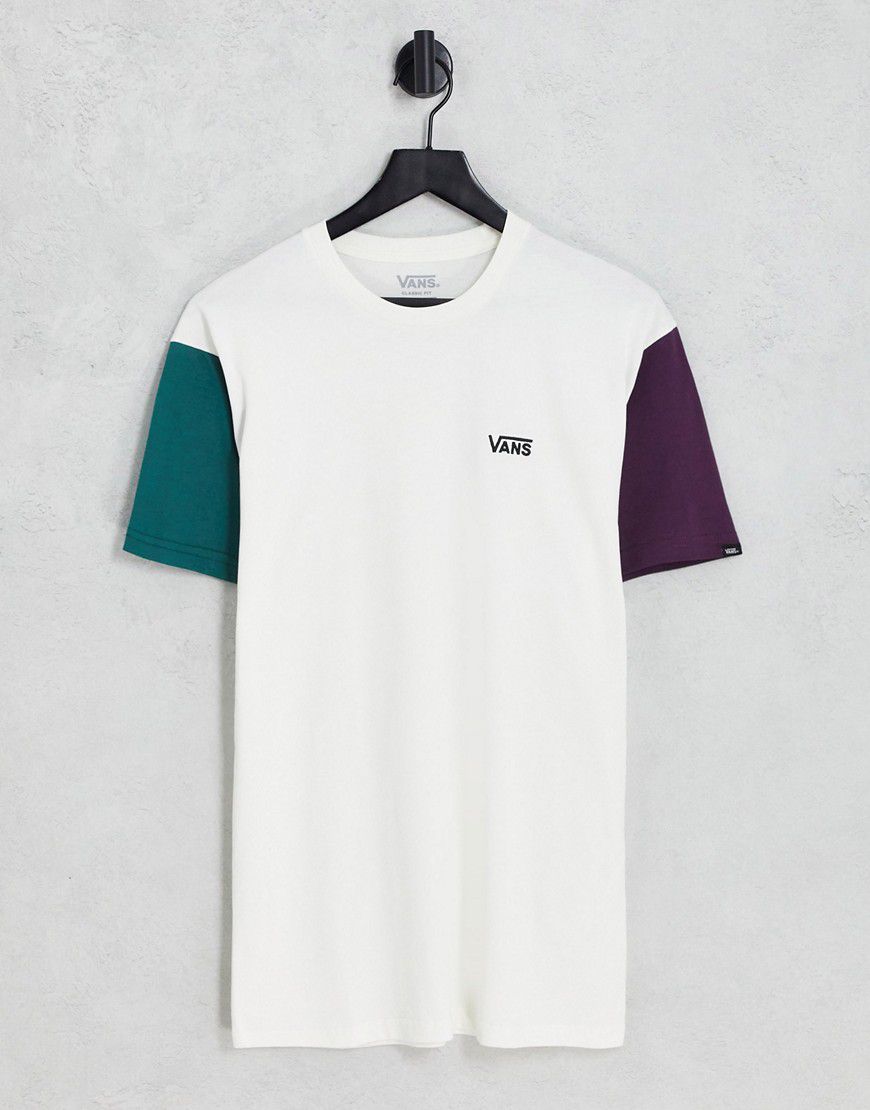Opposite - T-shirt bianca e bordeaux - In esclusiva per ASOS - Vans - Modalova