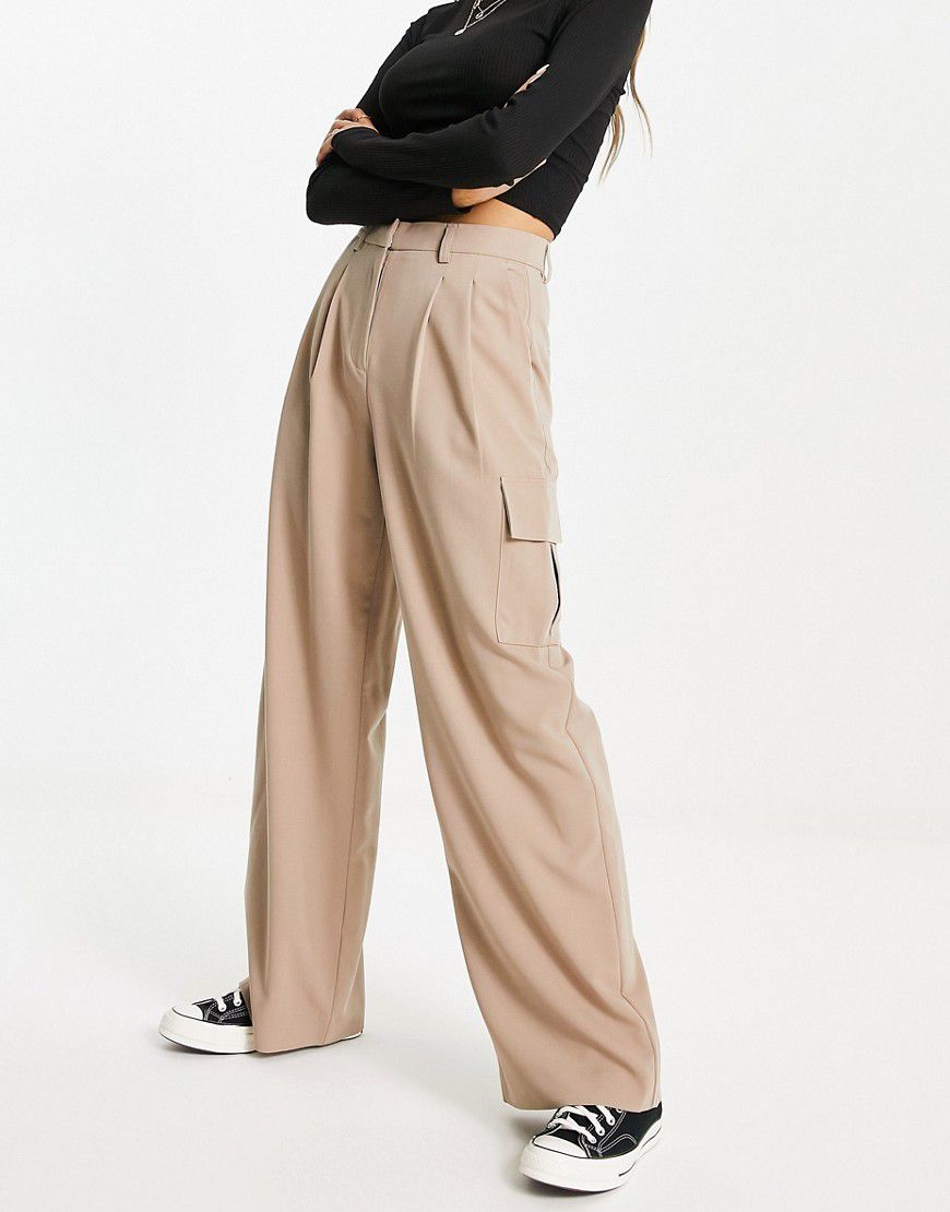 Pantaloni cargo sartoriali color cammello - Vero Moda - Modalova