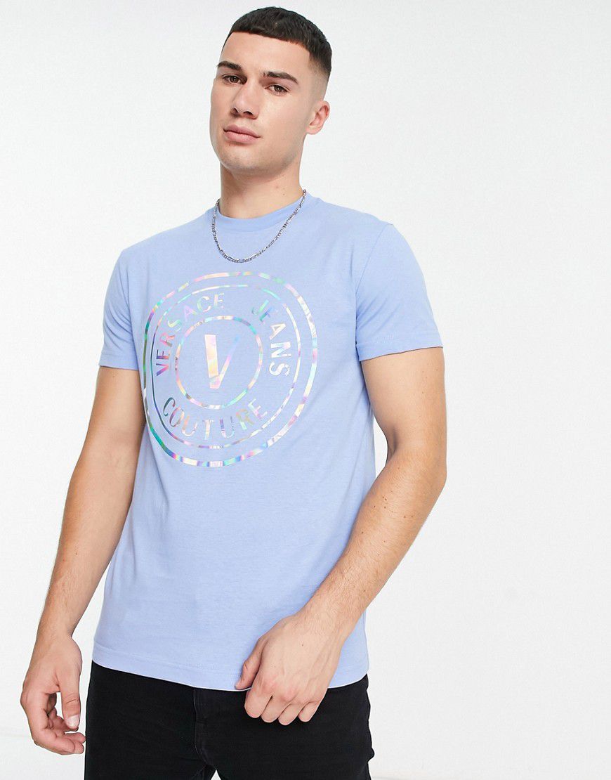 T-shirt con logo iridescente - Versace Jeans Couture - Modalova