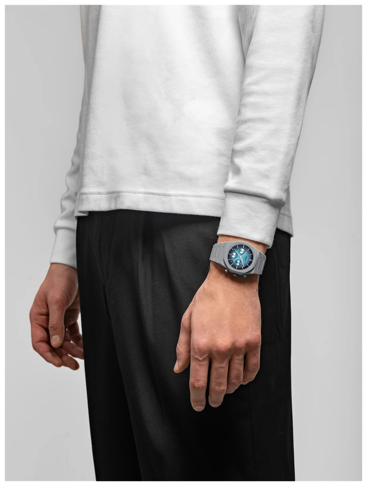 PHBJ21 Polychrono Ice Phantom (40.5mm) Light Watch - D1 Milano - Modalova