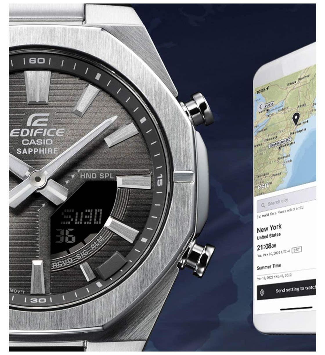 ECB-S10D-8AEF EDIFICE Bluetooth Dual-Display (43mm) Watch - Casio - Modalova