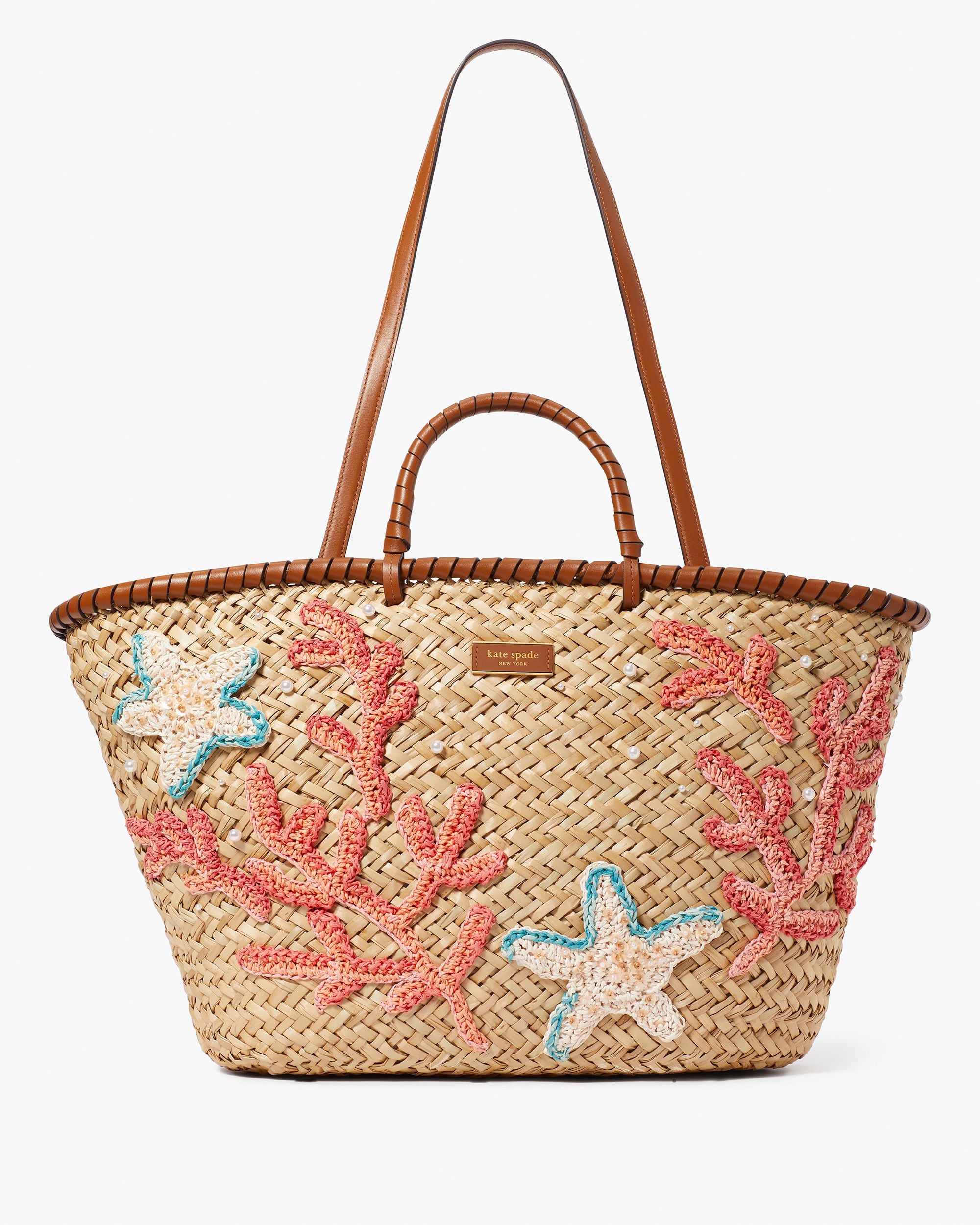 What The Shell Embellished Straw Large Tote - Kate Spade New York - Modalova