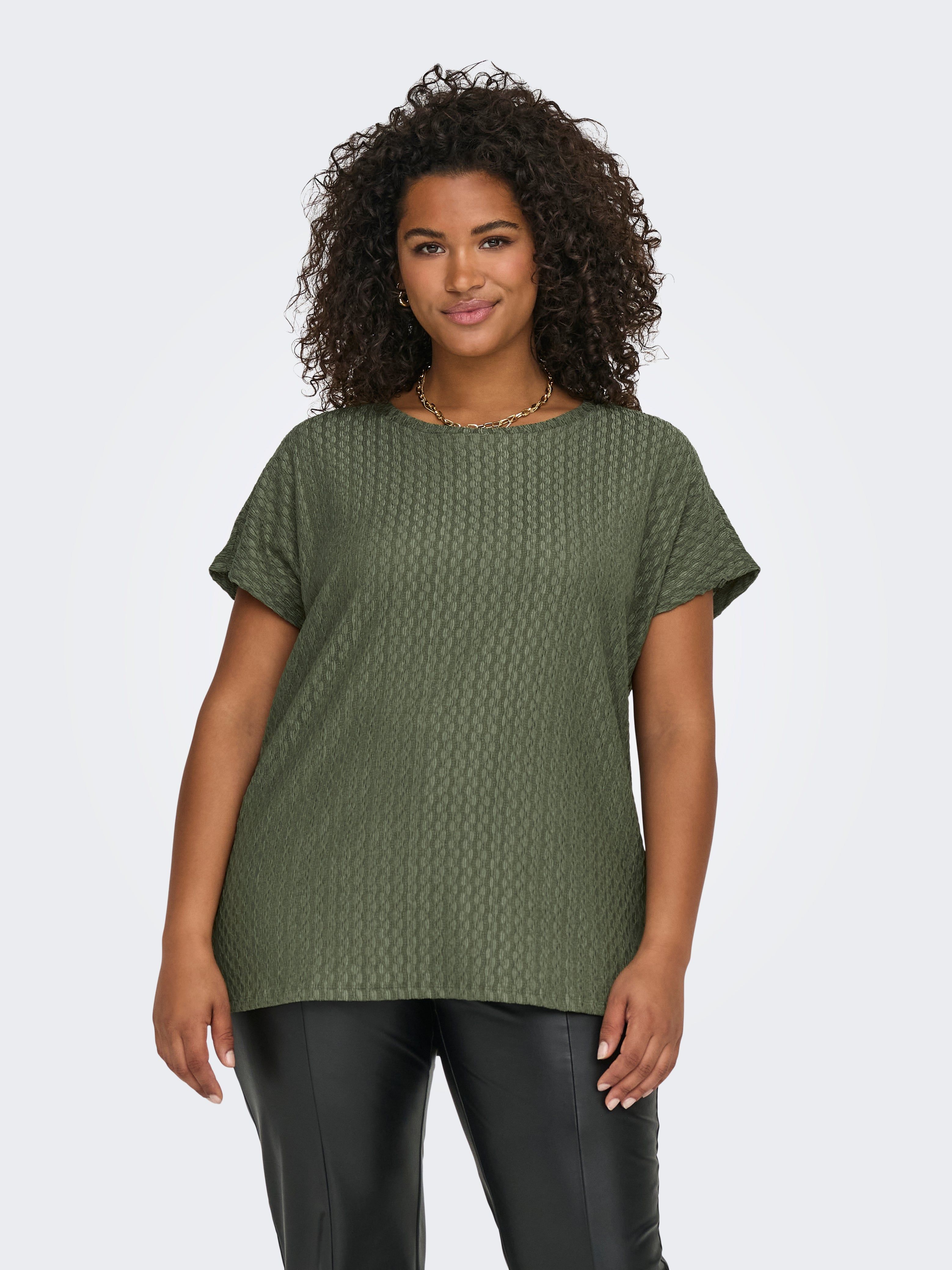 Curvy O-neck T-shirt - ONLY - Modalova
