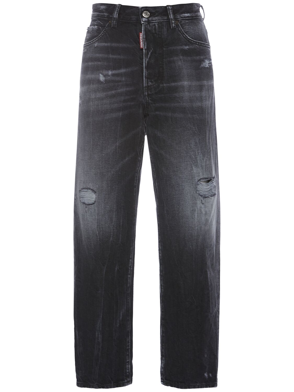 Jeans Cropped Vita Alta Boston Distressed - DSQUARED2 - Modalova