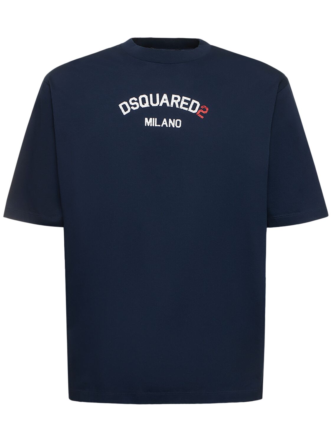 T-shirt In Cotone Milano Con Stampa - DSQUARED2 - Modalova