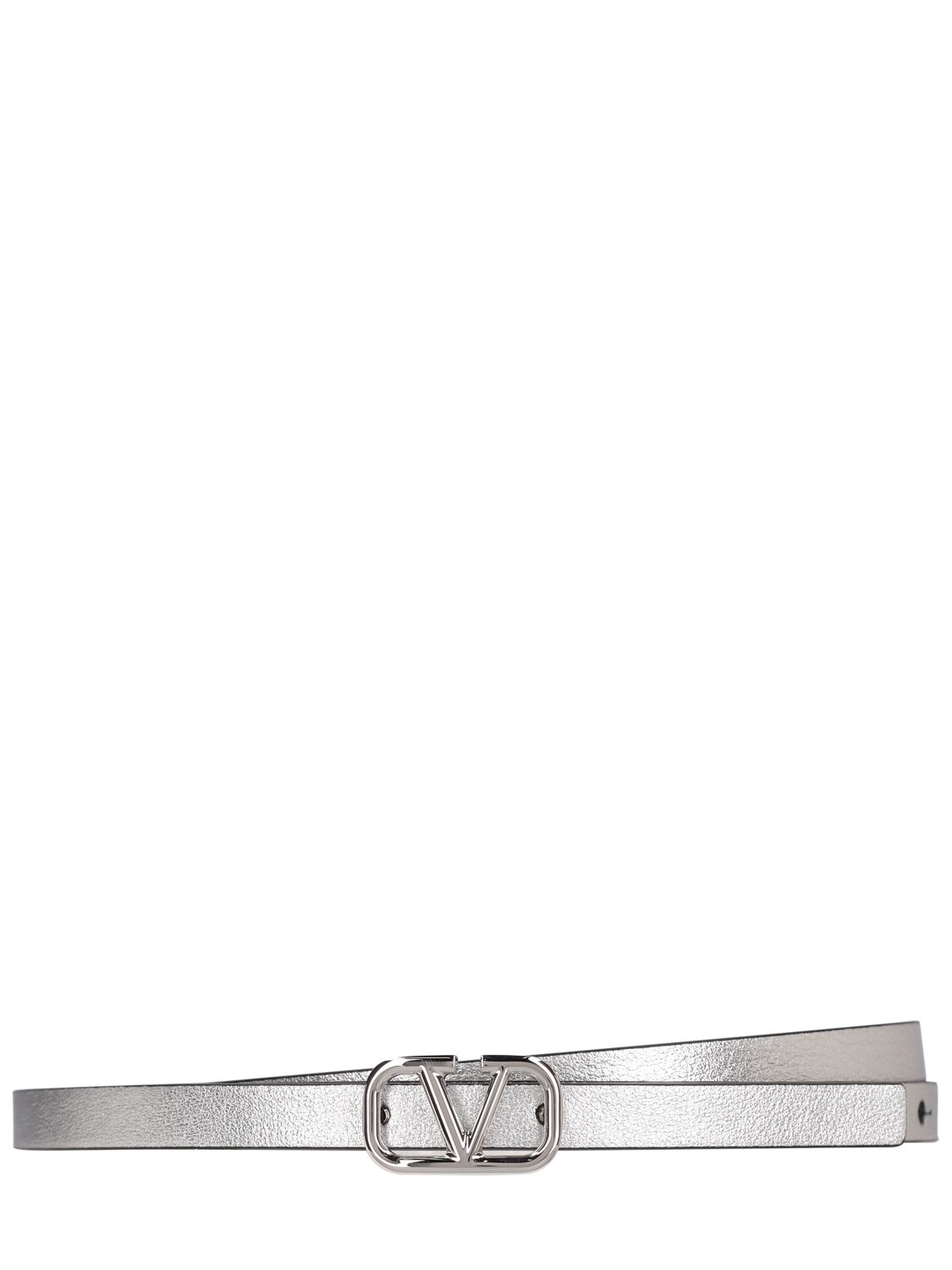 Cintura V Logo In Pelle 10mm - VALENTINO GARAVANI - Modalova