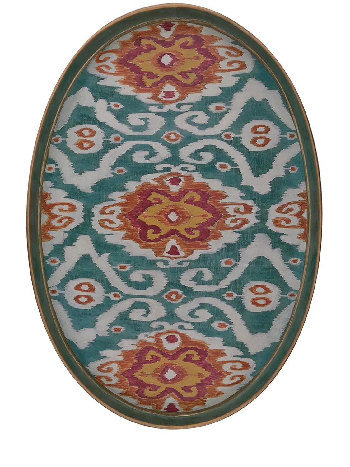 Ikat Hand-painted Iron Tray - LES OTTOMANS - Modalova