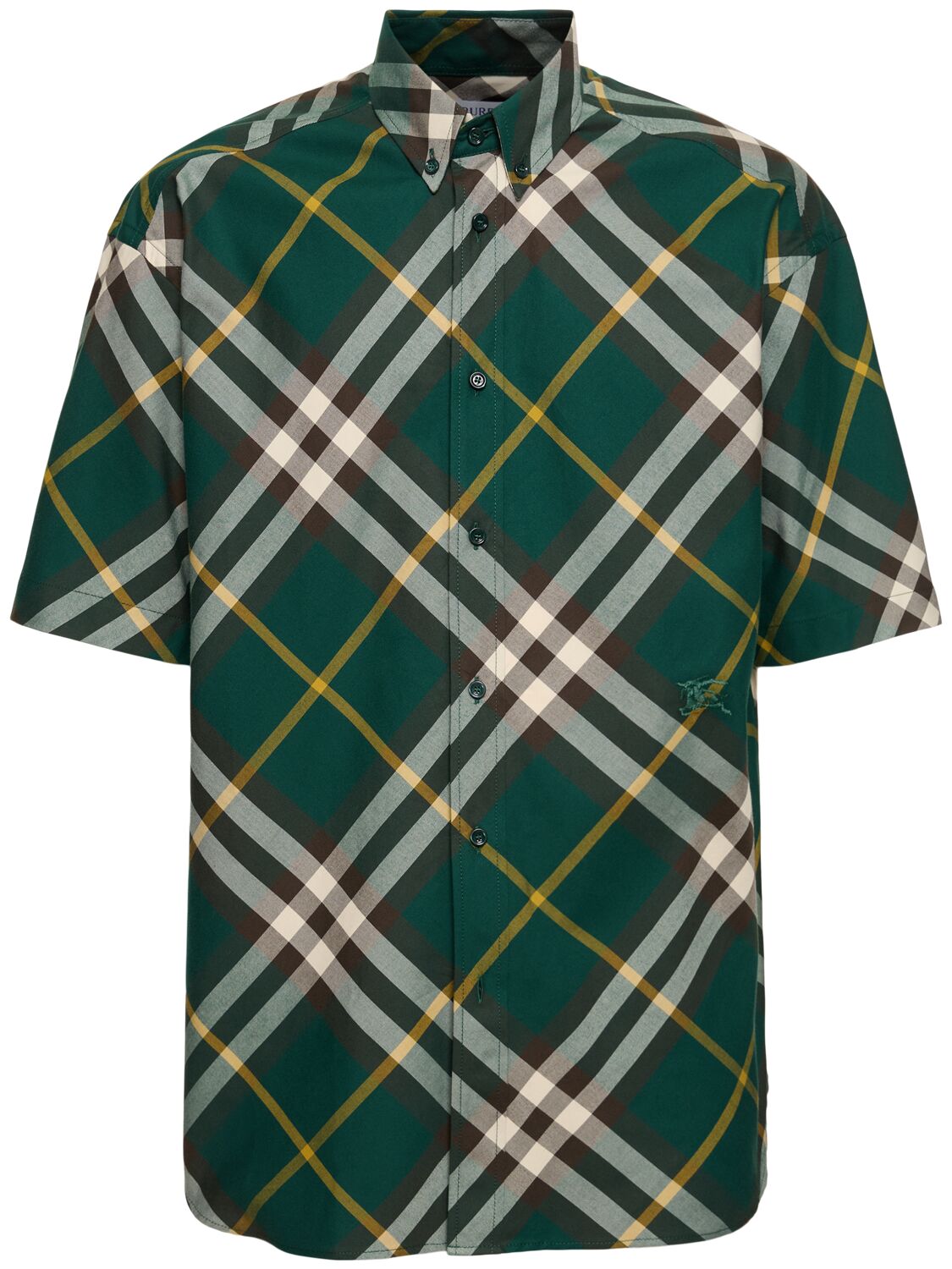 Camicia In Cotone Check Con Logo - BURBERRY - Modalova