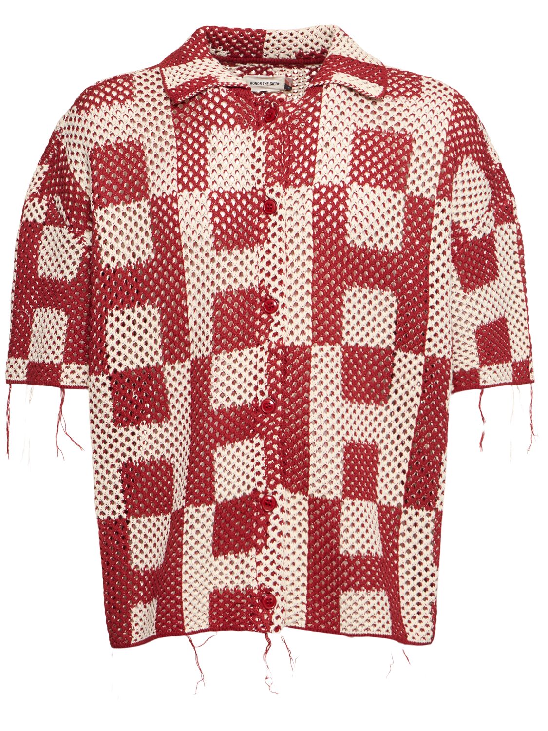 Women's Crochet Short Sleeve Shirt - HONOR THE GIFT - Modalova