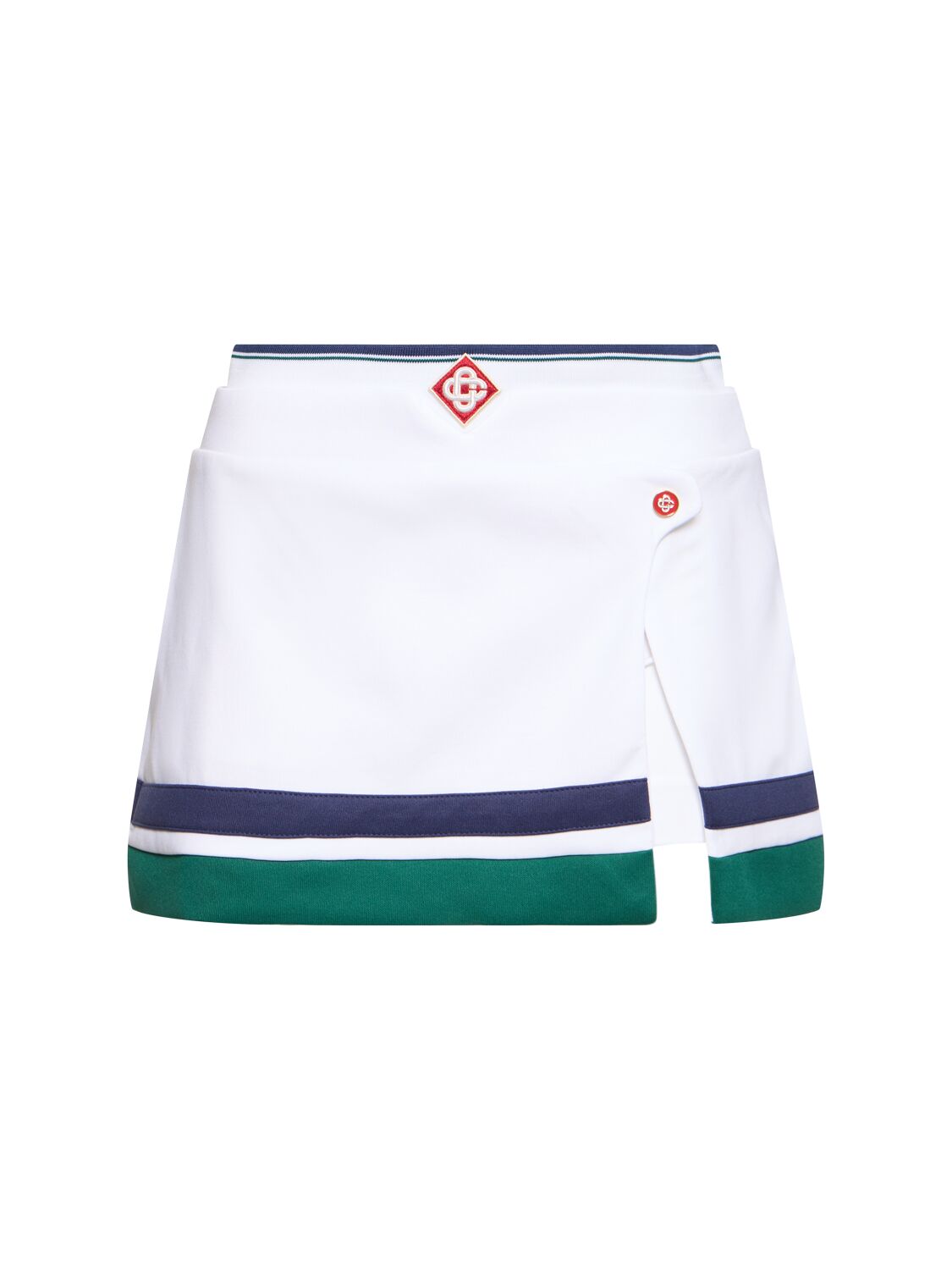 Tricot Logo & Split Mini Skirt - CASABLANCA - Modalova