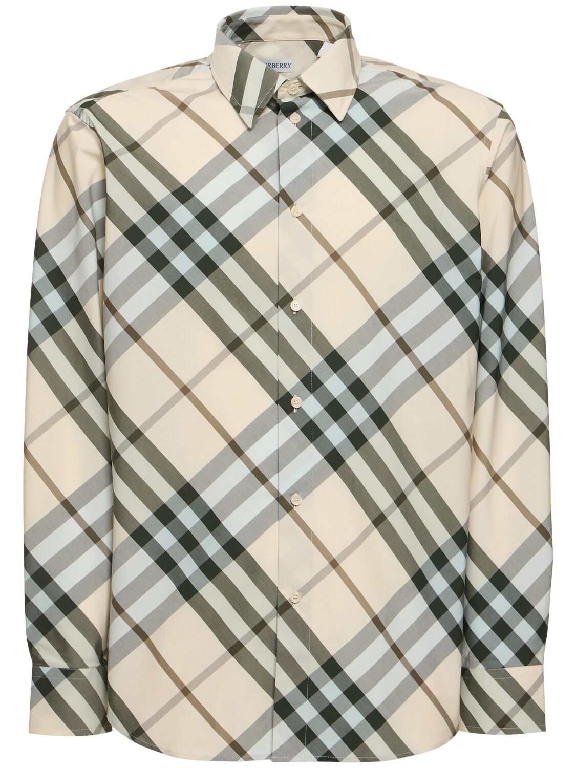 Camicia In Cotone Check - BURBERRY - Modalova