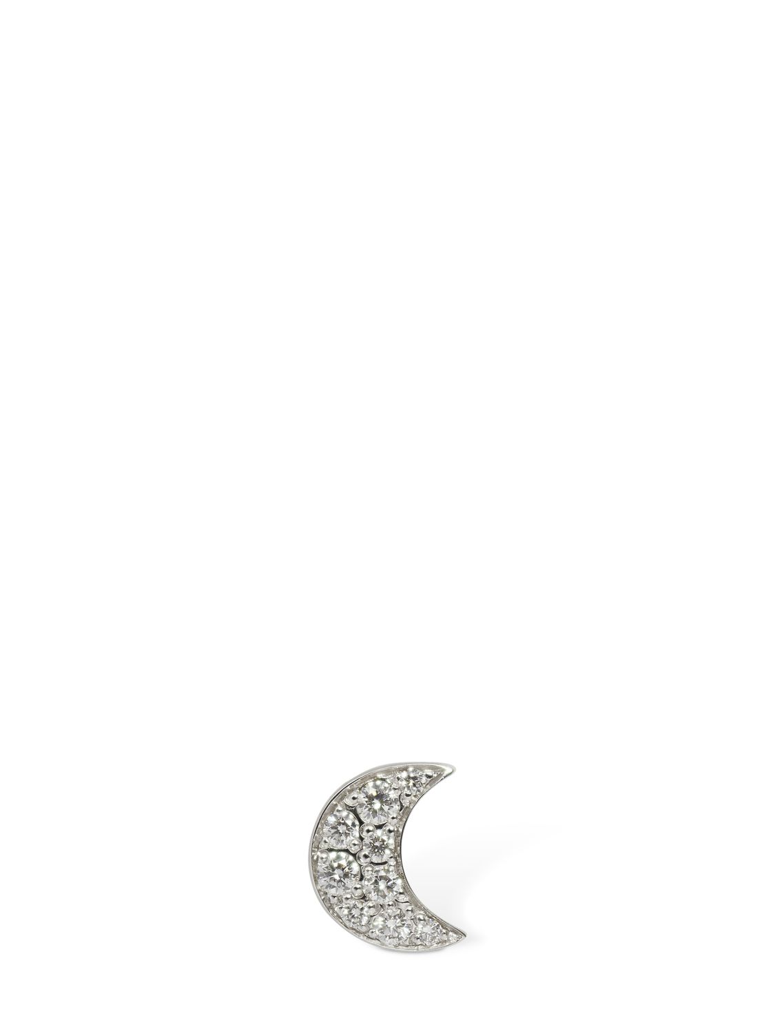 Orecchino Singolo Luna In Oro 18kt Con Diamanti - DODO - Modalova