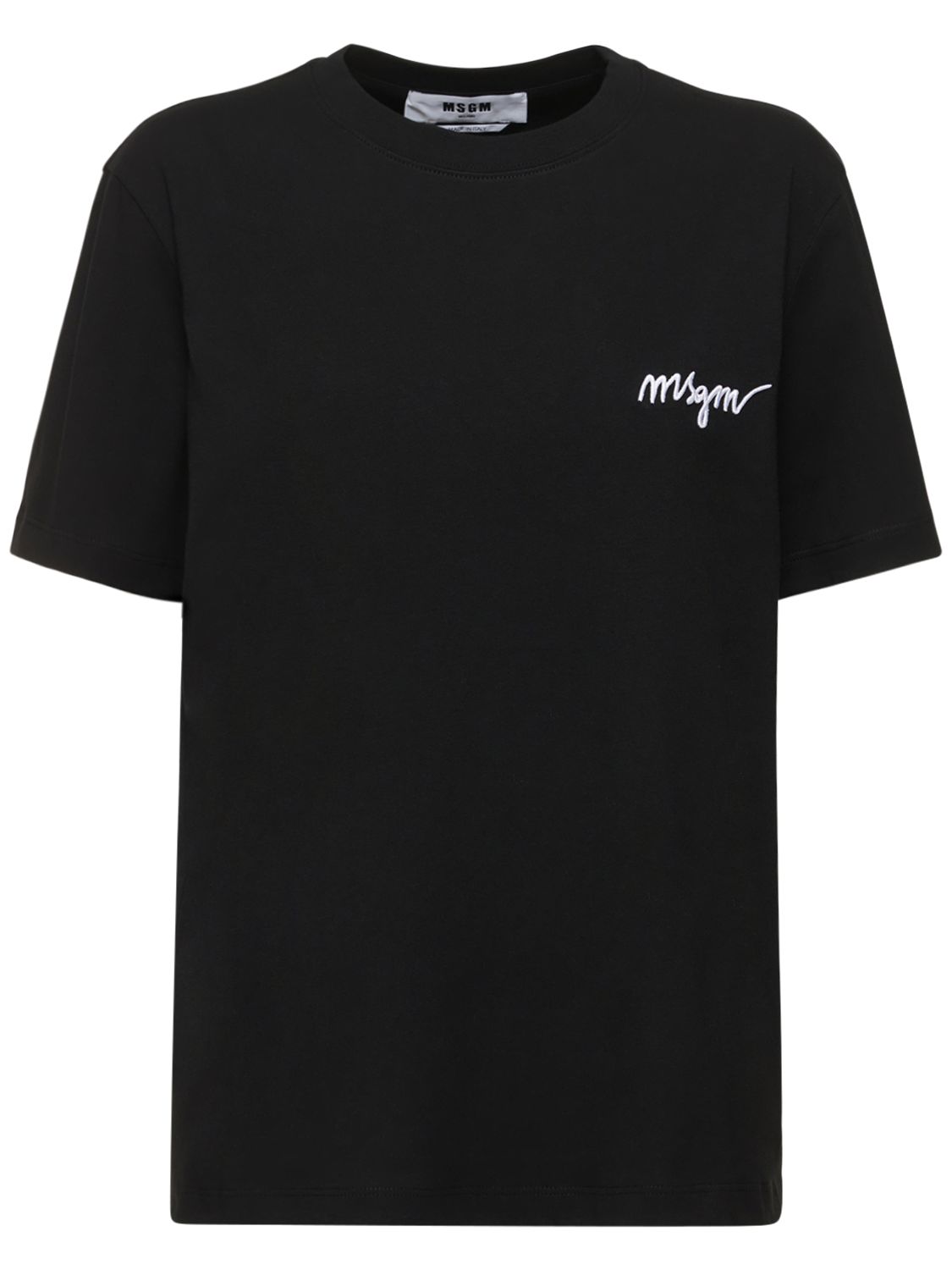 T-shirt In Jersey Di Cotone - MSGM - Modalova