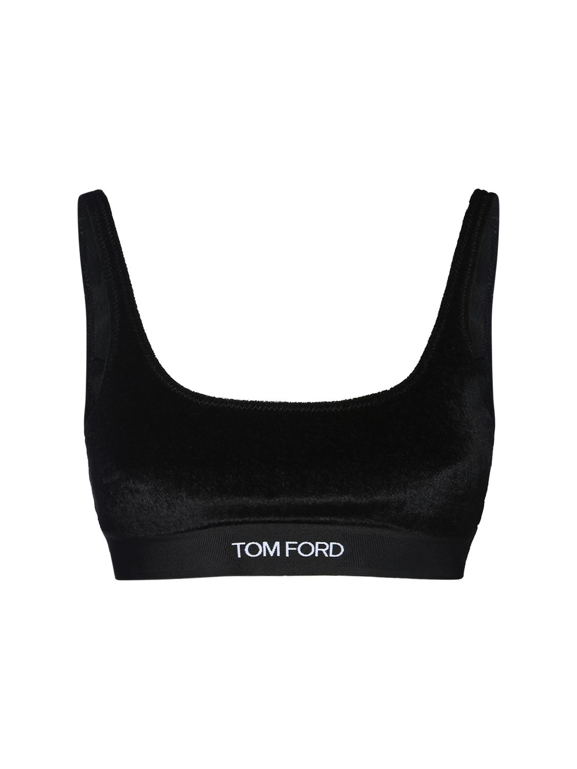 Top In Velluto Stretch Con Logo - TOM FORD - Modalova