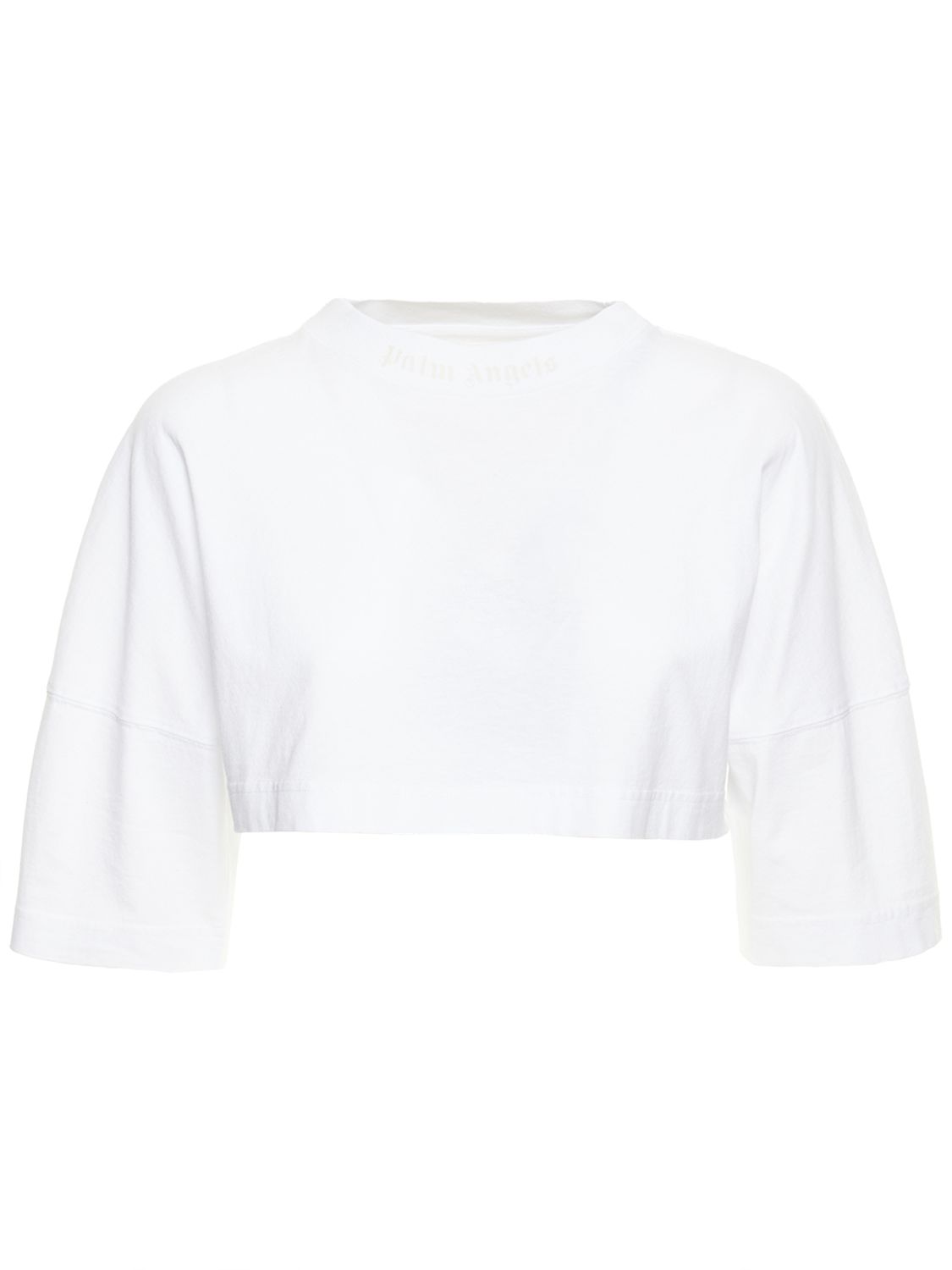 T-shirt Oversize Cropped Con Logo - PALM ANGELS - Modalova