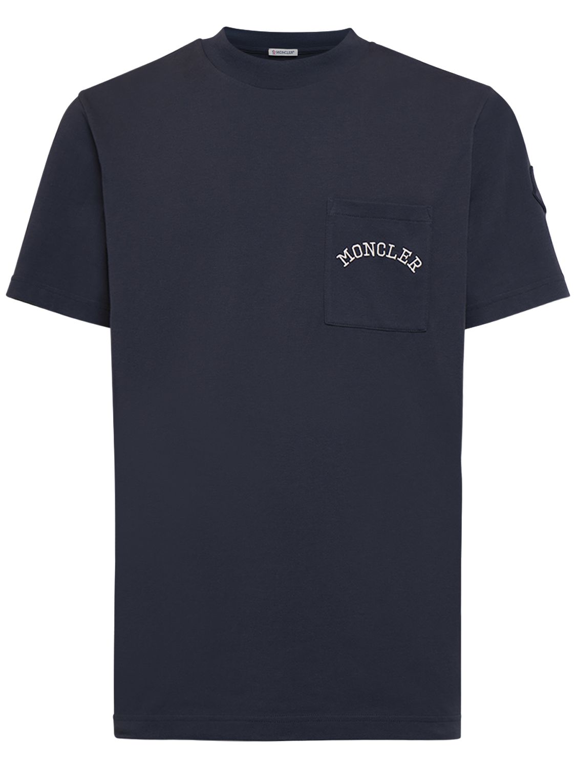T-shirt In Jersey Di Cotone - MONCLER - Modalova