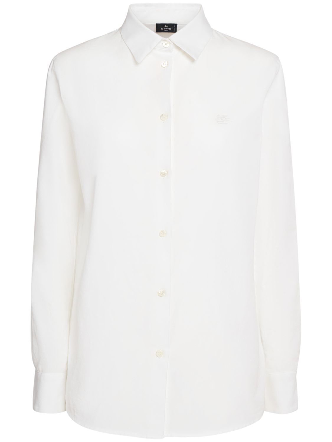 Camicia In Cotone Oxford / Logo - ETRO - Modalova