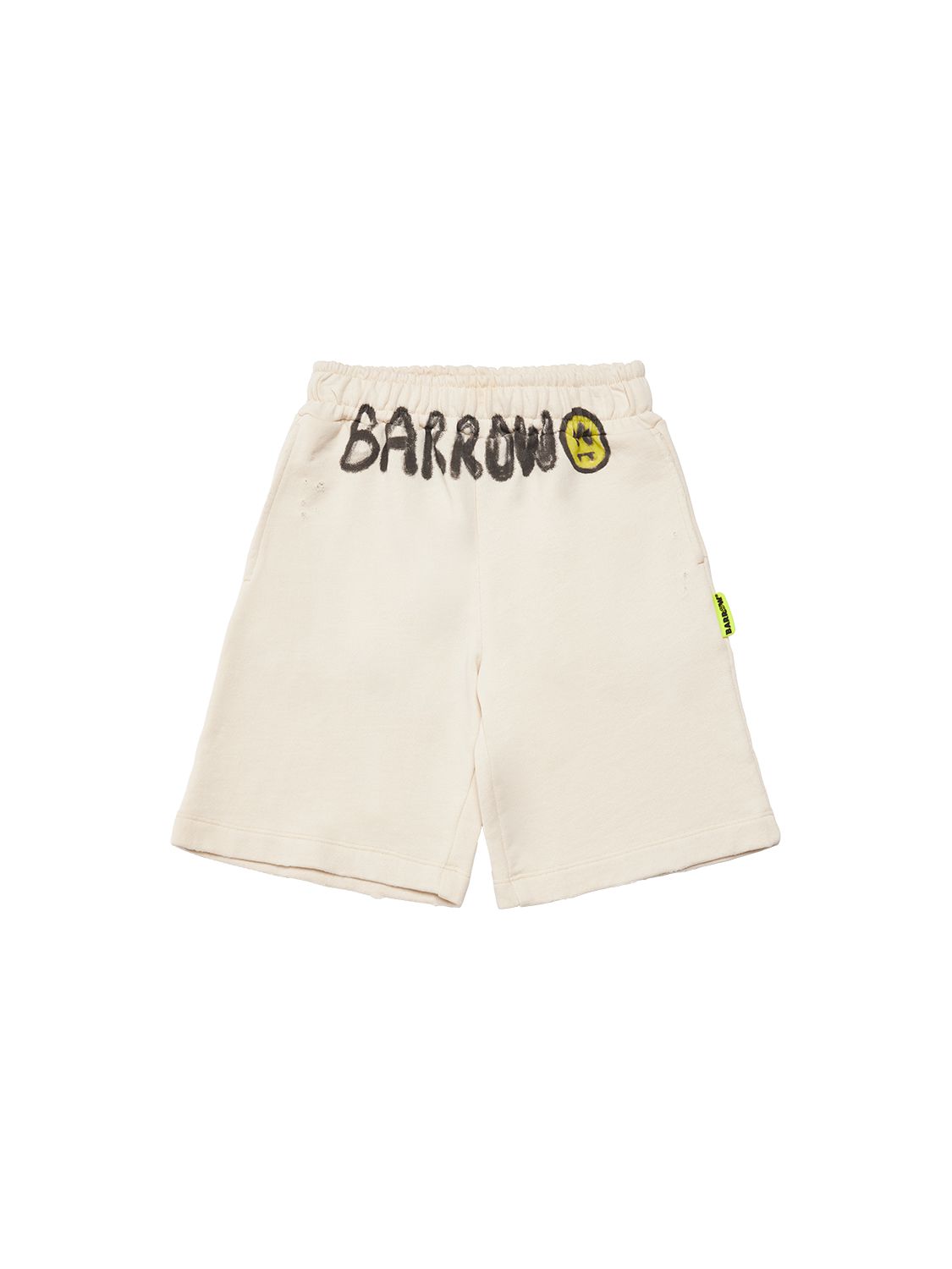 Shorts In Felpa Di Cotone Con Stampa - BARROW - Modalova