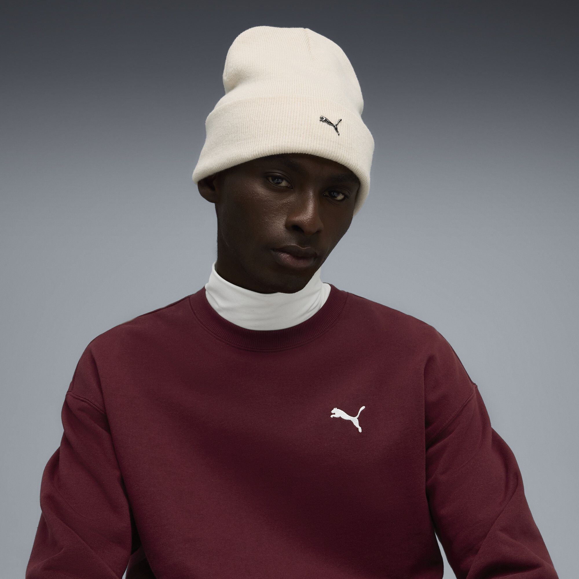 Metal CAT High Crown Beanie in White - PUMA - Modalova
